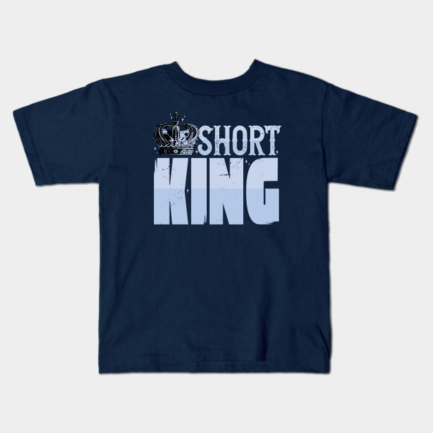 Short King // Funny Short Guy Crown Kids T-Shirt by SLAG_Creative